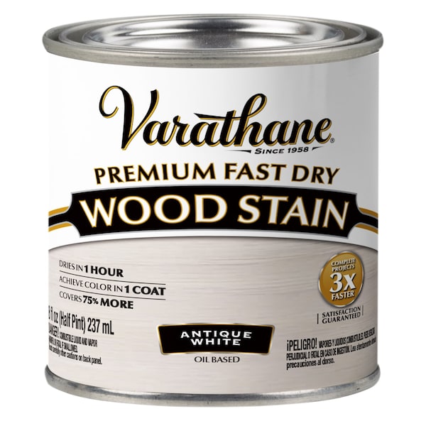Varathane Premium Fast Dry Wood Stain, Antique White, 1/2 Pt 349698 - main